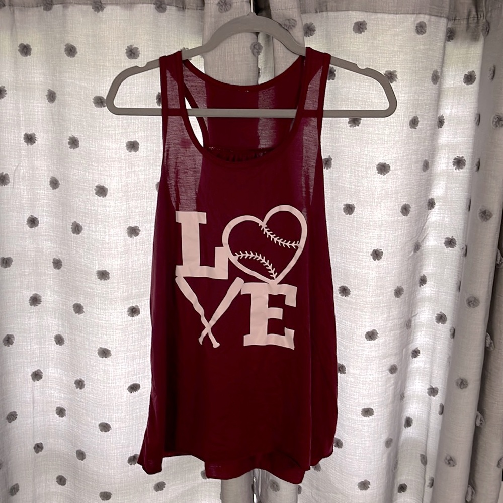 Love Baseball Tank Top